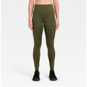 All In Motion Sculpted Motto Legging Small Ultra High Rise Olive Green
